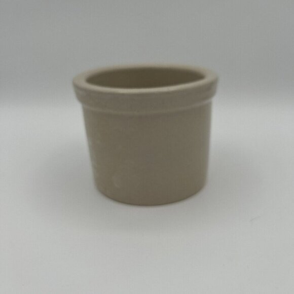 Vtg RRP USA Roseville Ohio POTTERY 1-Pint Snow Man Stoneware Crock Holiday Crock - Picture 2 of 8